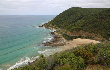 Fototapeta na wymiar Great Ocean Road from Teddy's lookout - Victoria, Australia