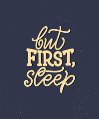 Obraz na płótnie Canvas Lettering Slogan about sleep and good night. Vector illustration design for graphic, prints, poster, card, sticker and other creative uses