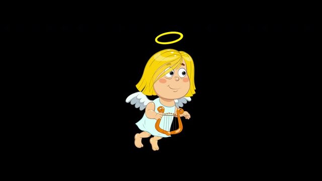 Funny angel character