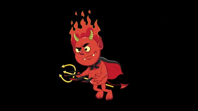 Funny cartoon devil.