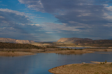 lake and mountains