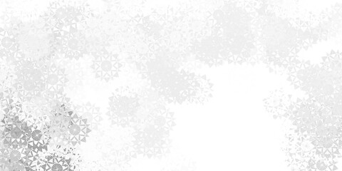Light gray vector layout with beautiful snowflakes.