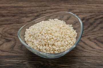 Raw arborio rice for Risotto