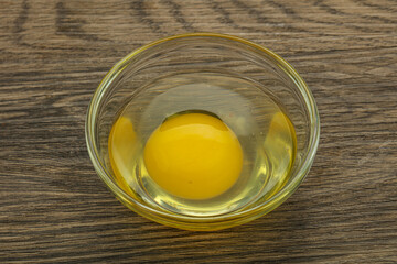 Raw Chicken egg in the bowl