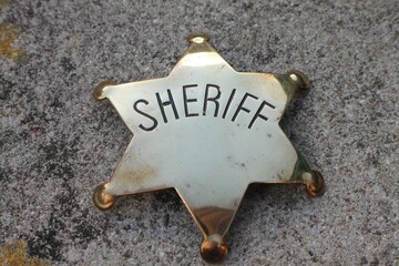 sherriff badge on a textured background - 366130050