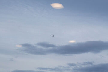 flight over the clouds