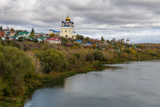 Yelets Cathedral overlooking the Bystraya Sosna River, Yelets, Lipetsk Oblast