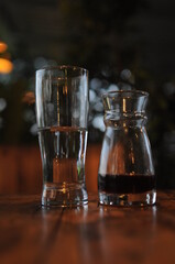 Arabica coffee on a table with a blur background