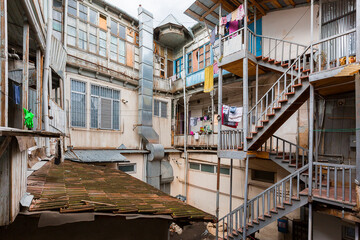 Old houses from the Soviet times in Tbilisi, Georgia