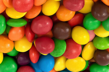 background of colorful candies round