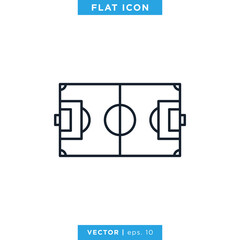 Soccer, Football Field Icon Vector Design Template