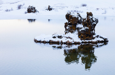 Lake Myvatn, North Iceland, Iceland, Europe