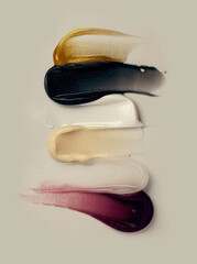 Sample swatch of cosmetic mask or cream balm