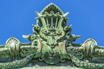 Fragment of Grand Theater de Monte Carlo. Monte Carlo Casino (architect Charles Garnier) is a...