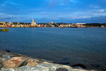 Lady of Ransom Church, and colorful coastal town of Kanyakumari, Tamil Nadu, India