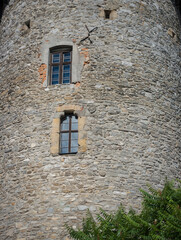 background which the structure of window tower an old mysterious castle