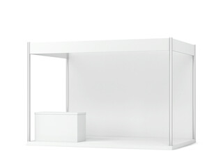 Trade show booth with counter mockup