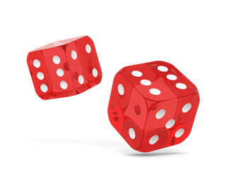 Plastic gaming dice