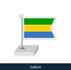 Gabon Table Flag