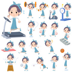 hairband apron mom_exercise