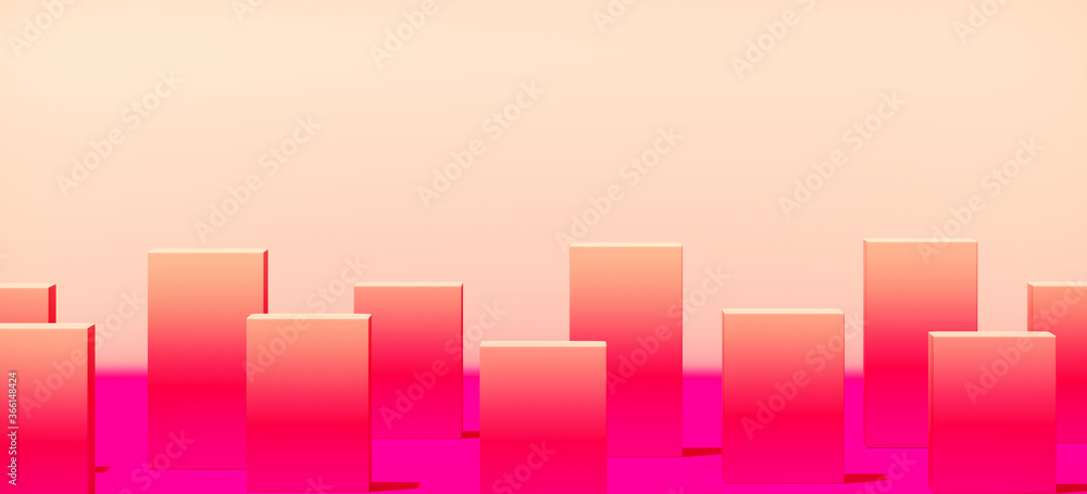 Poster minimal abstract mockup background for product presentation. colorful blending vibrant gradient podi