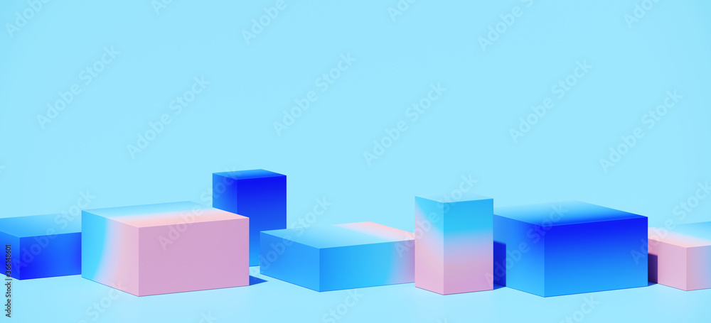 Poster minimal abstract mockup background for product presentation. colorful blending vibrant gradient podi