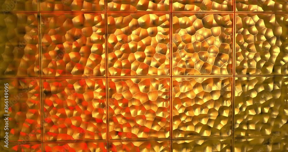 Aufkleber abstract golden 3d geometric pattern. mosaic metallic background for event. 3d animation loop 4k