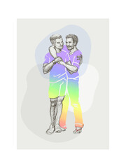 Poster with a gay couple