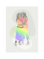 Poster with lesbian couple