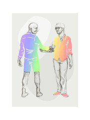 Poster with a gay couple