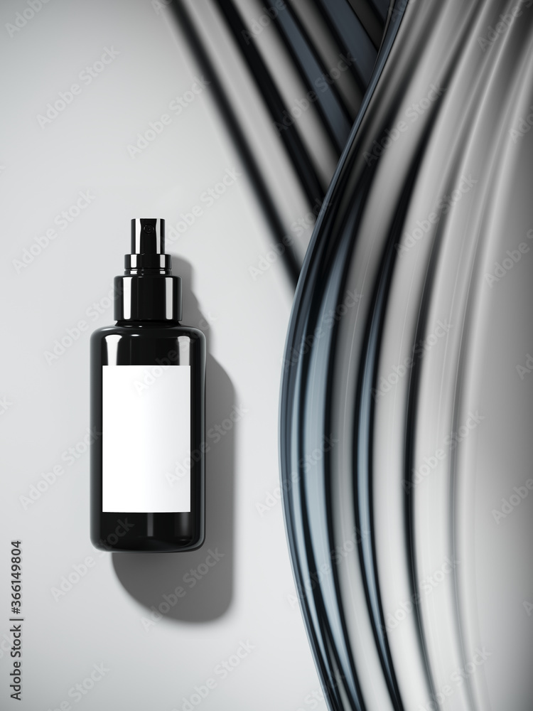 Poster minimal background for soft and smooth concept. cream ripple surface background. 3d rendering illust