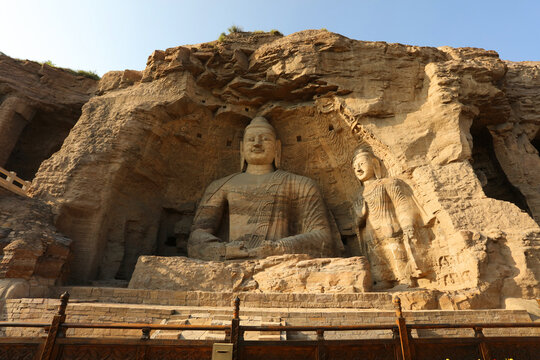 Yungang grottoes in datong, Shanxi Province