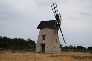 Historic windmill on Gotland, Sweden