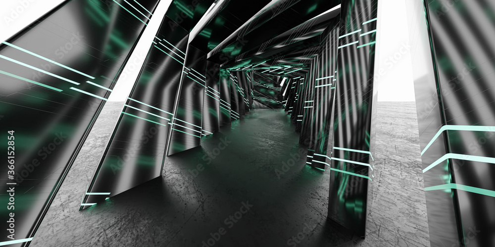 Poster modern futuristic architecture technology background 3d rendering illustration