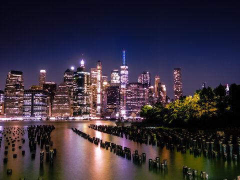 Most Beautiful Night view of New York City. These photos were taken from the Brooklyn side.