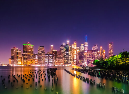 Most Beautiful Night view of New York City. These photos were taken from the Brooklyn side.