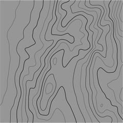 Thick and thin black lines on a gray background. Abstract Topographic Contour Map Template. EPS10 Vector