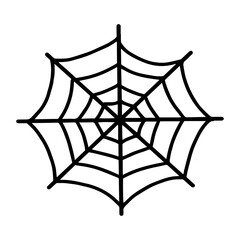 Web isolated on a white background. Web for Halloween, a scary, ghostly, spooky element for design on Halloween. Vector