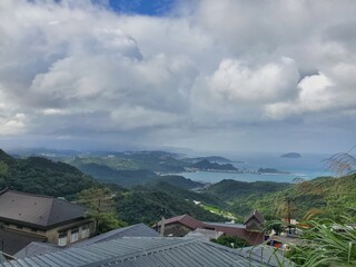 View of a coastal town in northern Taiwan