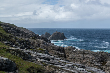 Fototapeta na wymiar Wild Rugged Atlantic Irish Coast at Malin Head