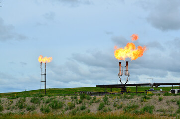 When natural gas is produced as a biproduct of oil extraction, operators will flare or vent the gas...