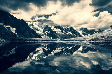 mountains and clouds