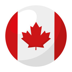 Button flag of Canada