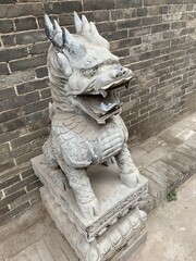 Statue de dragon à Pingyao, Chine