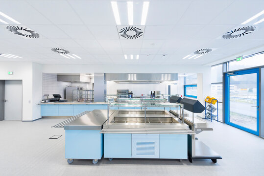 Empty factory canteen