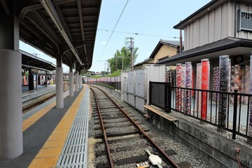 Fototapeta na wymiar 嵐電　嵐山駅