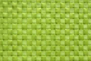Closed weft texture of green plastic
