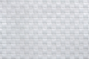 Closed weft texture of white plastic