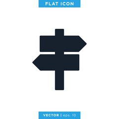 Obraz premium Signpost Icon Vector Design Template. Road sign icon.
