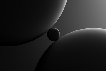 Close up of glass spheres